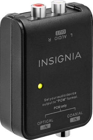 Insignia™ - Optical/Coaxial Digital-to-Analog Audio Converter - Black