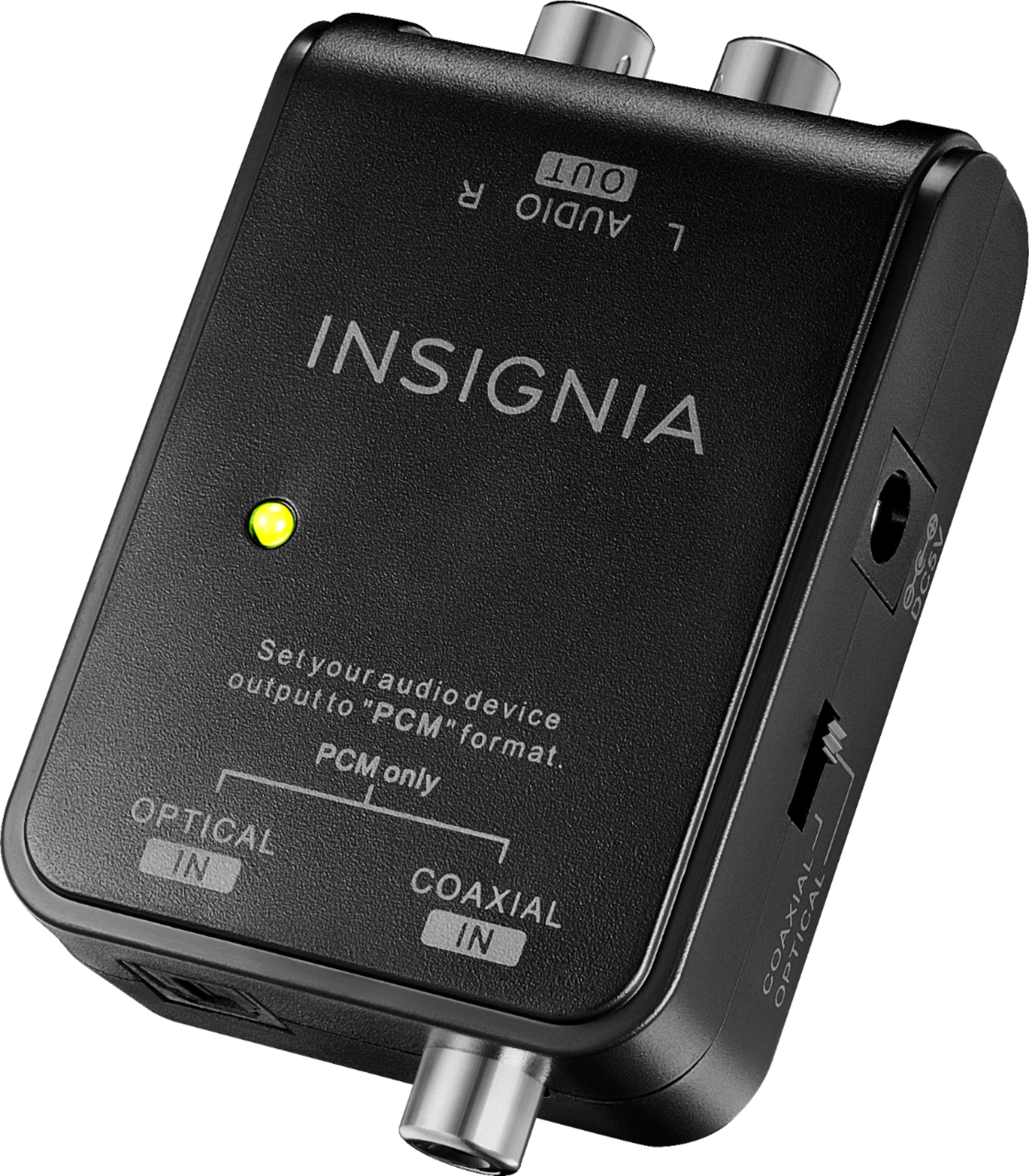 Alt View 12. Insignia™ - Optical/Coaxial Digital-to-Analog Audio Converter - Black.