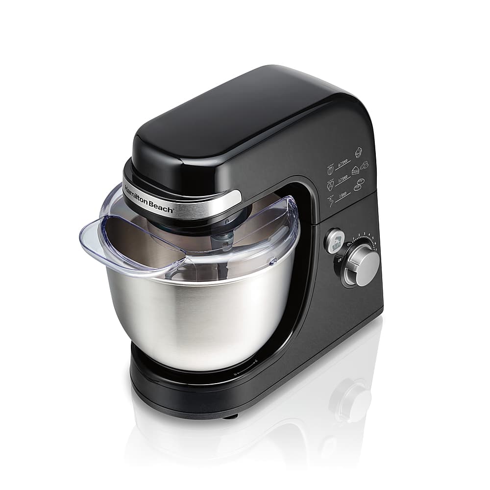 Hamilton Beach - 7-Speed Tilt-Head Stand Mixer - Black - Front_Zoom