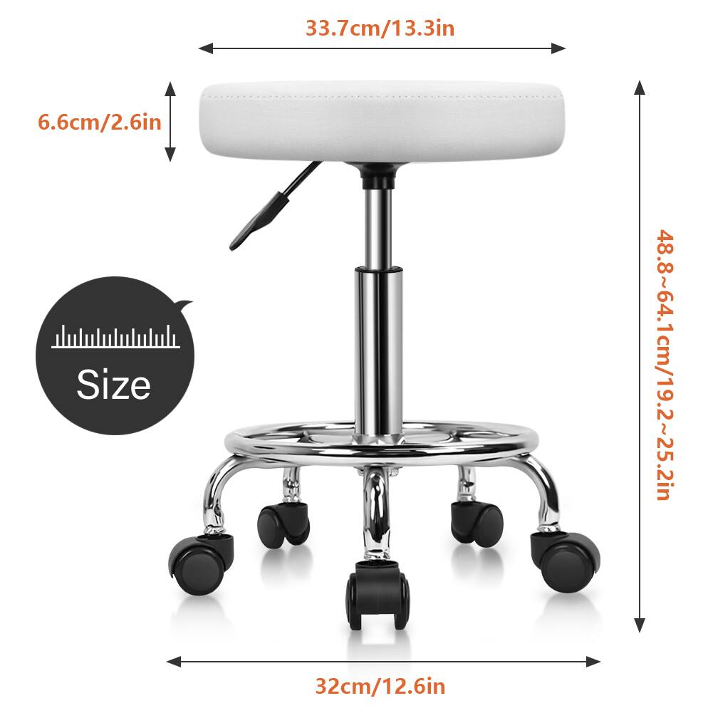 - Width: 33.7 cm / 13.3 in
- Depth: 32 cm / 12.6 in
- Height: 48.8~64.1 cm / 19.2~25.2 in
- Seat Height: 6.6 cm / 2.6 in