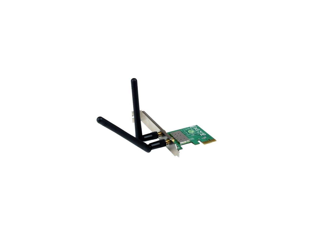 StarTech.com - PCI Express Wireless N Adapter - 300 Mbps PCIe 802.11 b/g/n Network Adapter Card - 2T2R 2.2 dBi