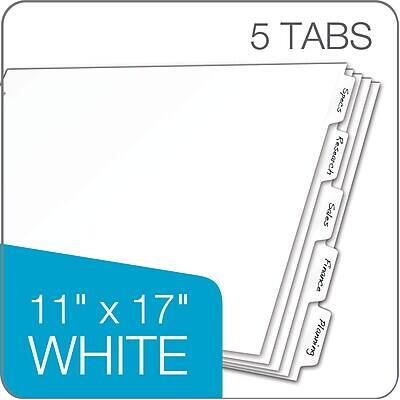 5 TABS  
11" x 17" WHITE  

Specs  
Research  
Sales  
Finance  
Planning