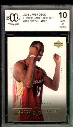 Lebron James Rookie Card 2003 Upper Deck Box Set #19 BGS BCCG 10
