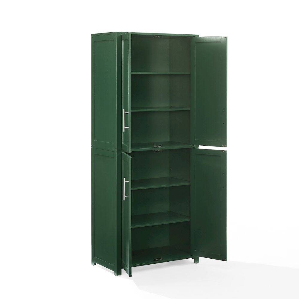 Alt View 1. Crosley Furniture - Savannah Tall Kitchen Storage Pantry - Hunter Green.