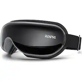 Renpho - Eye Massager with Heat & Vibration, 5 Massage Modes, Bluetooth Music, Adjustable Headband, USB Rechargeable - Black