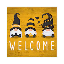 Fan Creations - Pittsburgh Penguins 10'' x 10'' Welcome Gnomes Sign - Multicolor