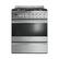Front. Fisher & Paykel - 3.6 Cu. Ft. Self-Cleaning Freestanding Dual Fuel Convection Range - Brushed stainless steel/black glass.