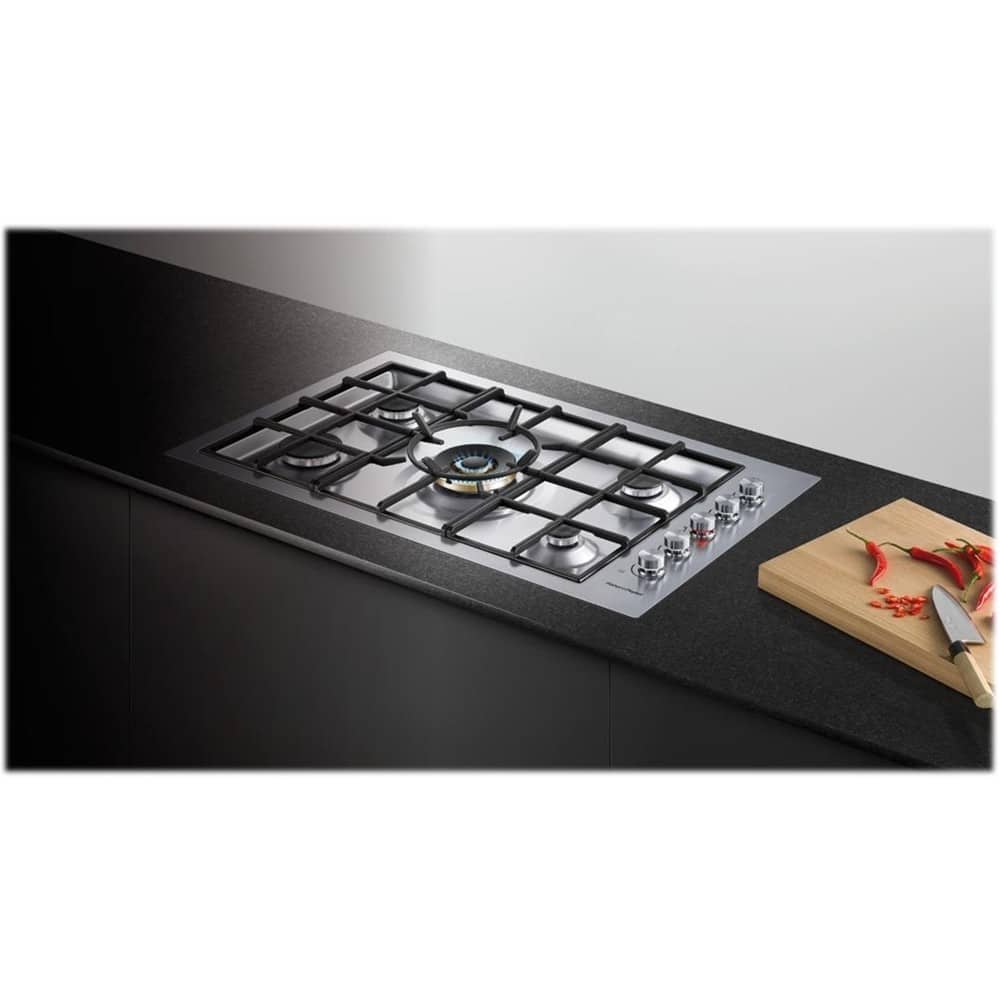 Best Buy Fisher & Paykel 36" Gas Cooktop Brushed stainless steel