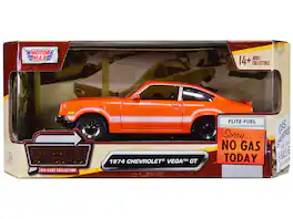 1974 Chevrolet Vega GT Orange Metallic with White Stripes "Forgotten Classics" Series 1/24 Diecast Model Car by Motormax