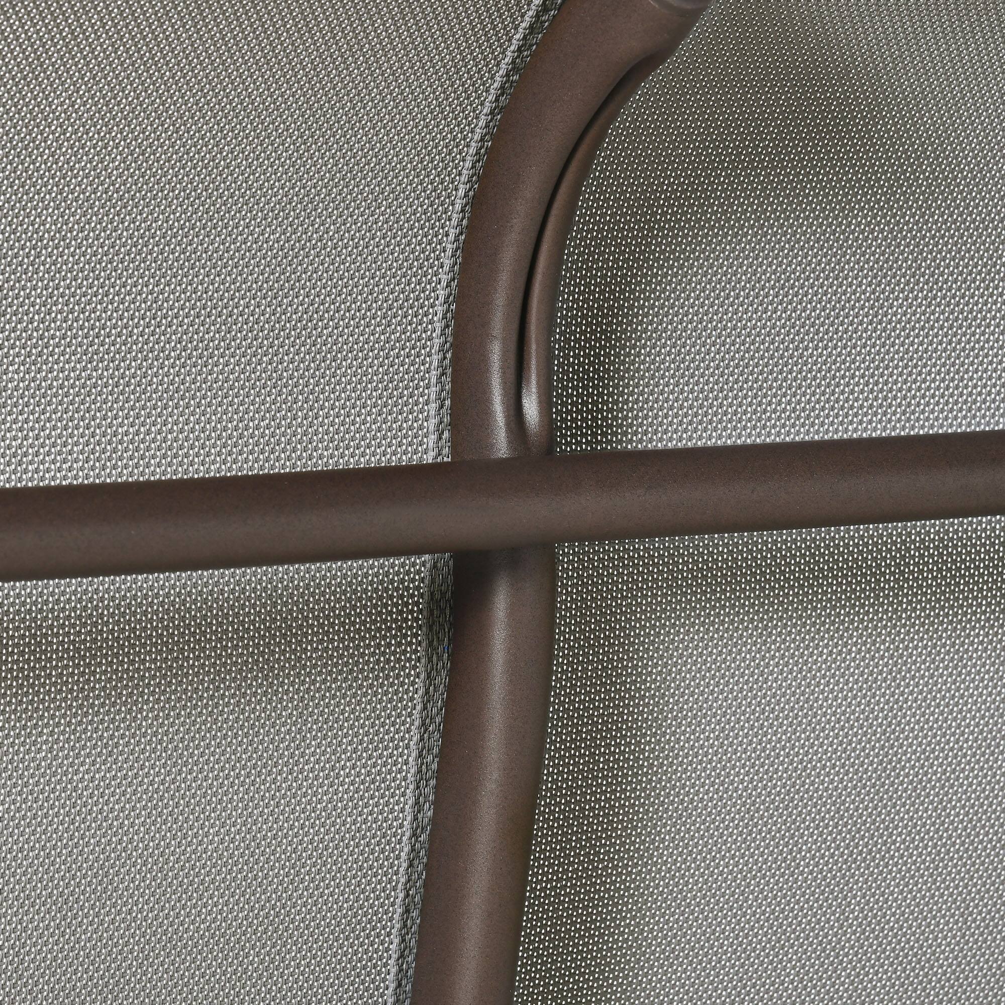 Alt View 7. Outsunny - 2-Person Outdoor Glider Bench，Patio Glider Loveseat Chair with Powder Coated Steel Frame，2 Seats Porch Rocking Glider - Grey.