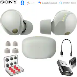 Sony - Noise Canceling Truly Wireless Earbuds with Earbud Tips & Converter