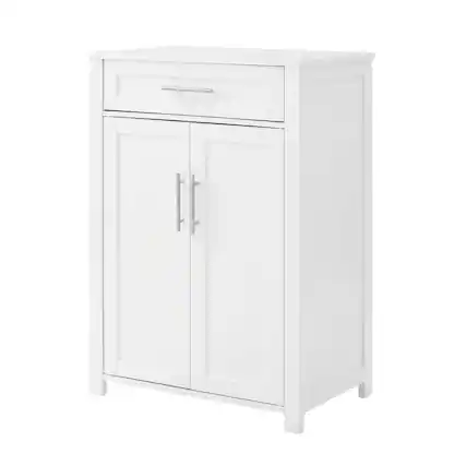 Front. Crosley Furniture - Savannah Storage Cabinet - White.