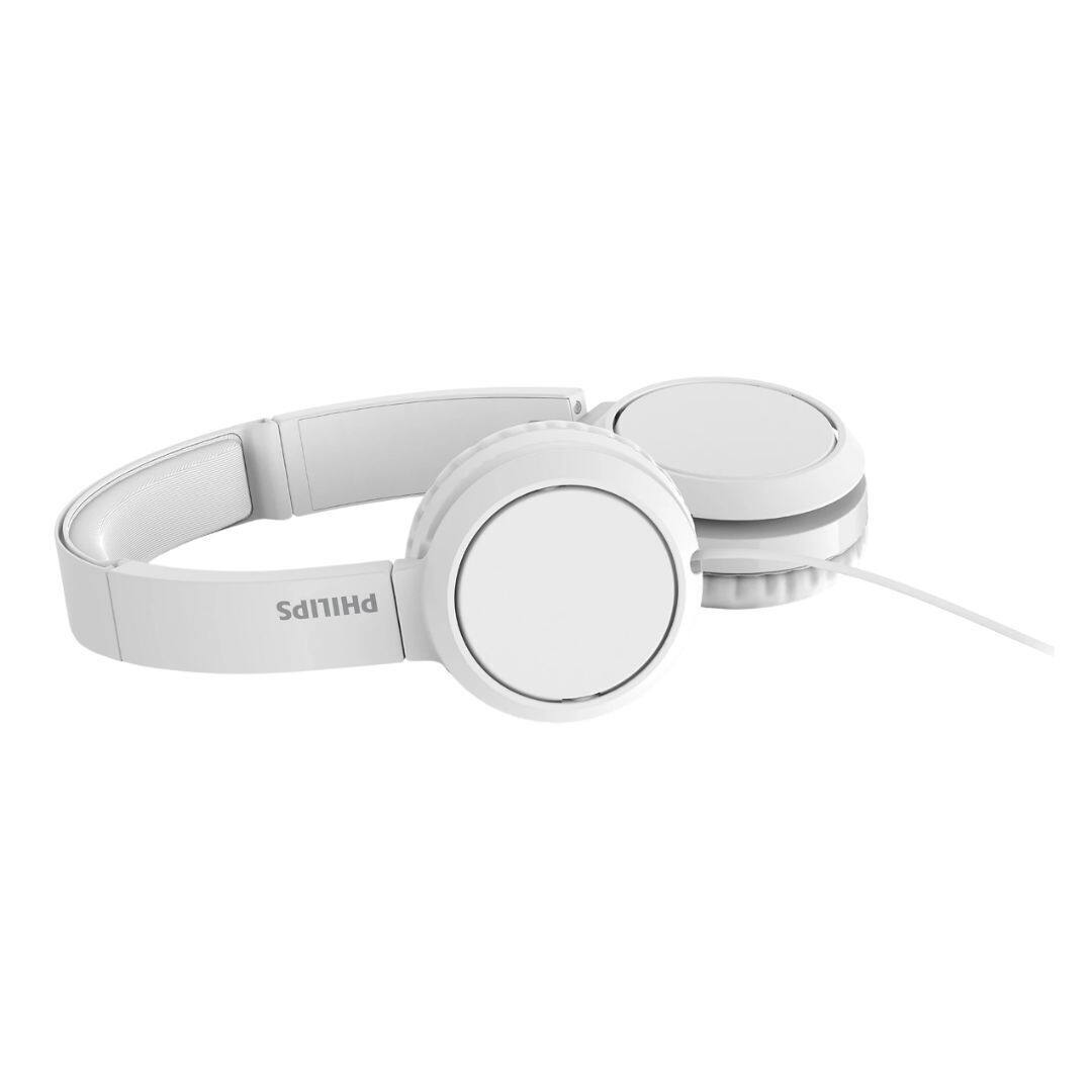 Left. Philips - Philips 3000 Series TAH4105WT00 White On Ear Headphones with 32mm Drivers - White.