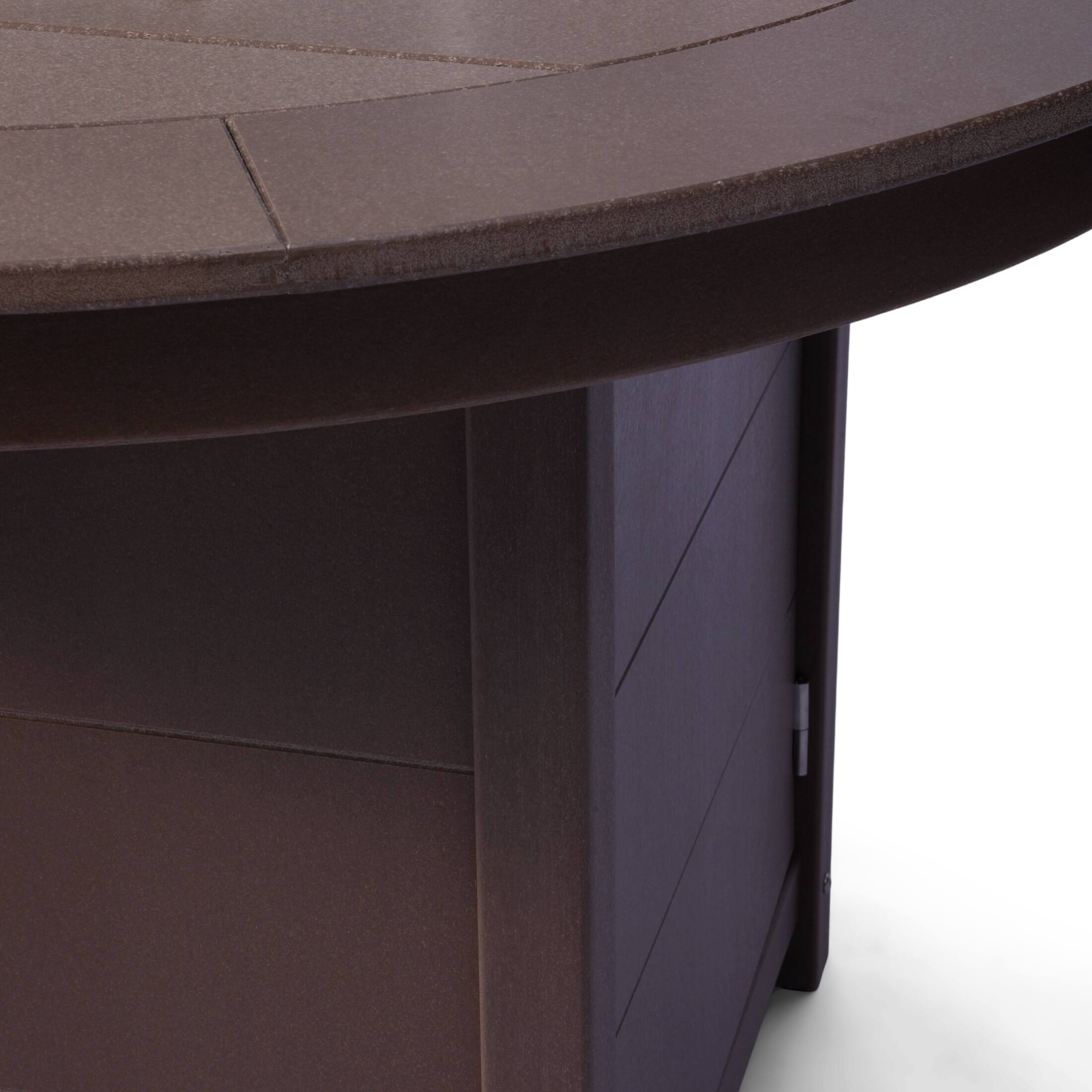 Alt View 3. WestinTrends - WestinTrends Helios 47" Modern Outdoor Patio Propane Gas Round Fire Pit Table - Dark Brown.