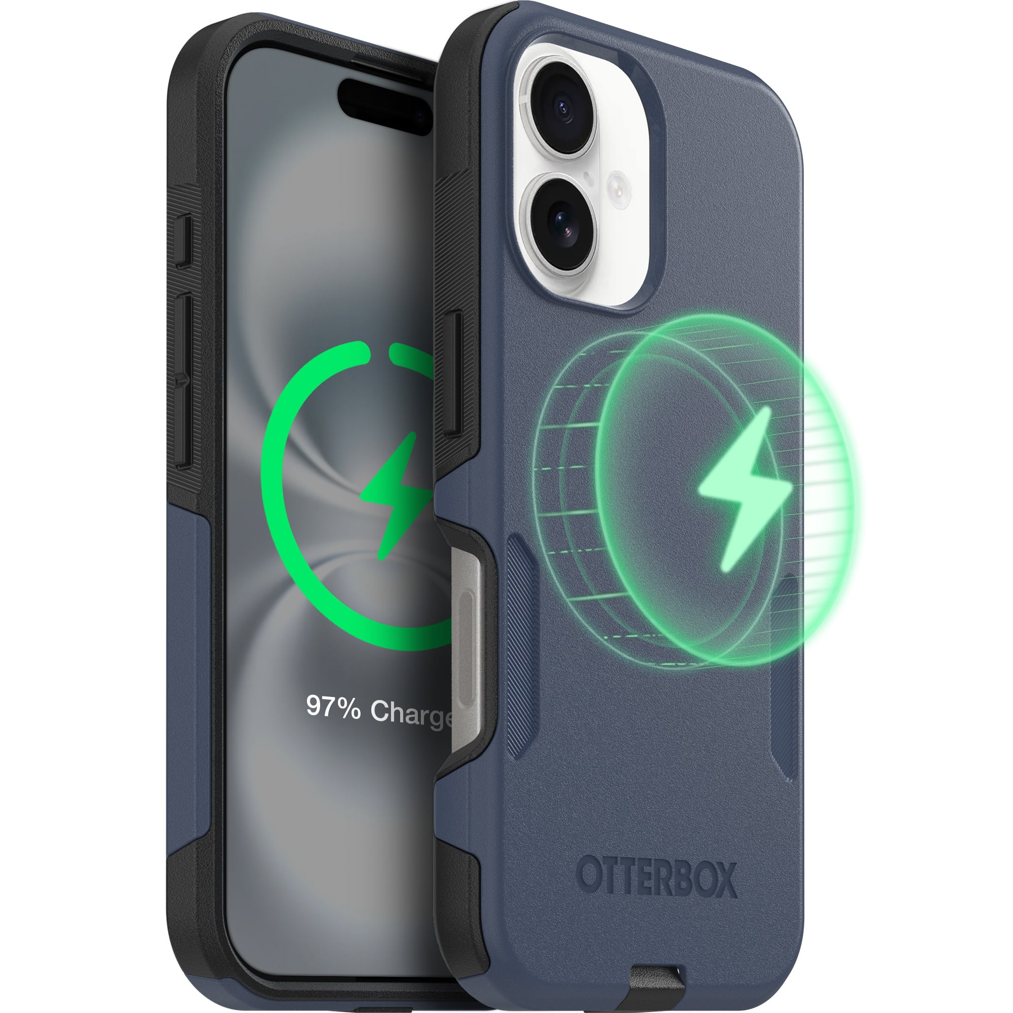 OtterBox - Commuter Series Hard Shell for MagSafe for Apple iPhone 16 - Midnight Sky (Blue/Black)