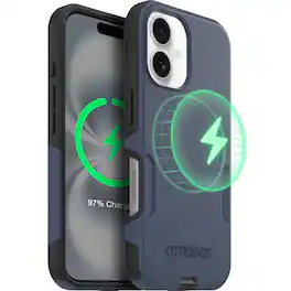 OtterBox - Commuter Series Hard Shell for MagSafe for Apple iPhone 16 - Midnight Sky (Blue/Black)