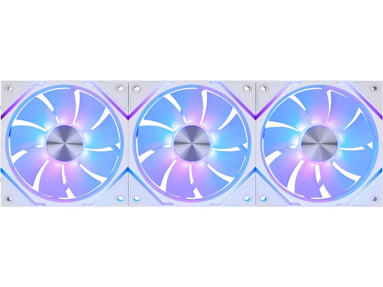 Angle. MSI - MSI MPG EZ120R White 3x ARGB Fan, Magnetic, Mystic Sync, Fluid Bearing - White.