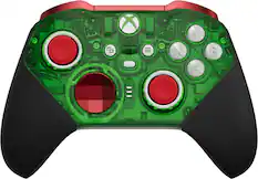 Front. Microsoft - Xbox Elite Series 2 Core Wireless Controller for Xbox Series X, Xbox Series S, Xbox One, PCs, and Cloud-Enabled Devices - Green and Red.