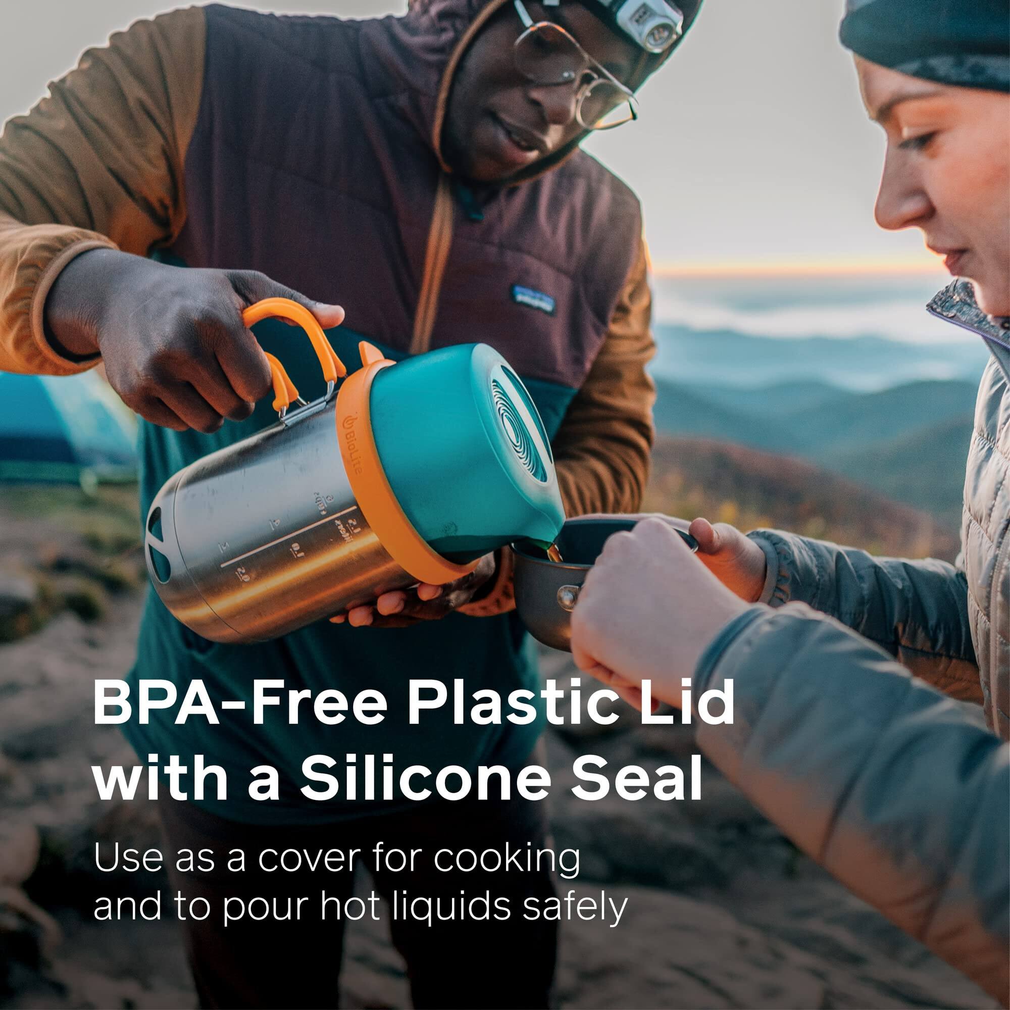 BPA-Free Plastic Lid with a Silicone Seal

Use as a cover for cooking and to pour hot liquids safely