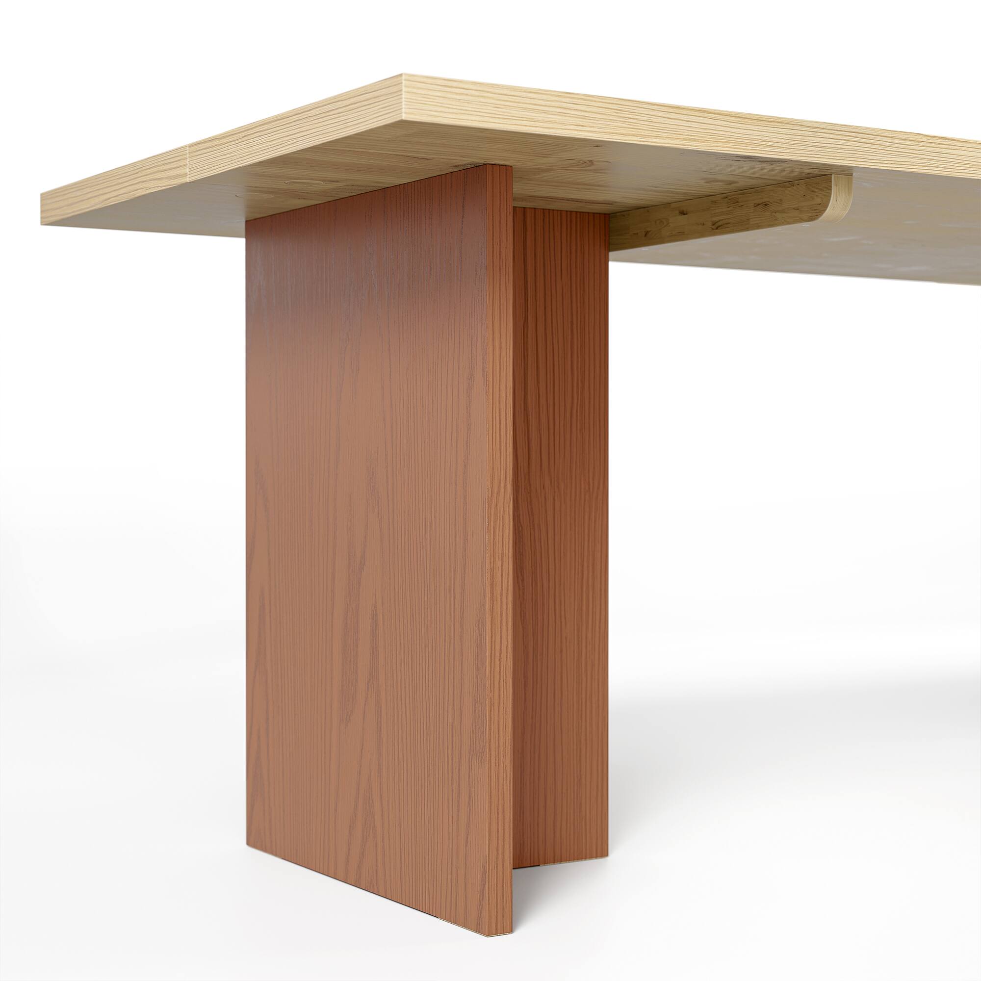 Alt View 6. Homsee - 84" Two-Tone Wood Veneer Dining Table & Office Desk – Large 330LBS Capacity for Home, Kitchen, Workstation - Wooden.