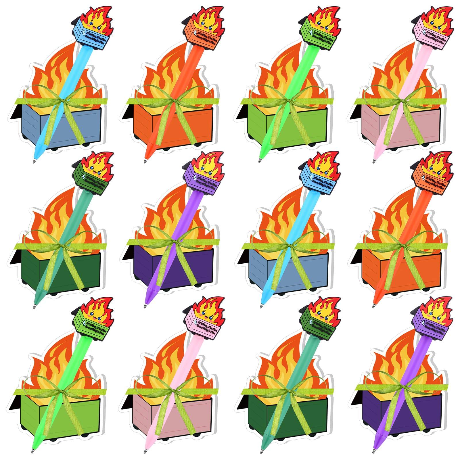 Front. Paradigms Interiors - Thank You Gifts Dumpster Fire Pens Garbage Can Sticky Notes Office Supplies Employee Appreciation Support Gift For Th....