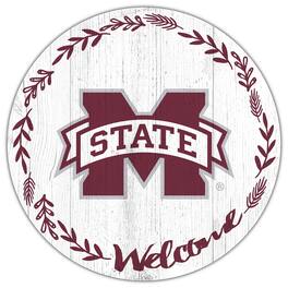 Fan Creations - Mississippi State Bulldogs 12" Welcome Circle Sign - Multicolor