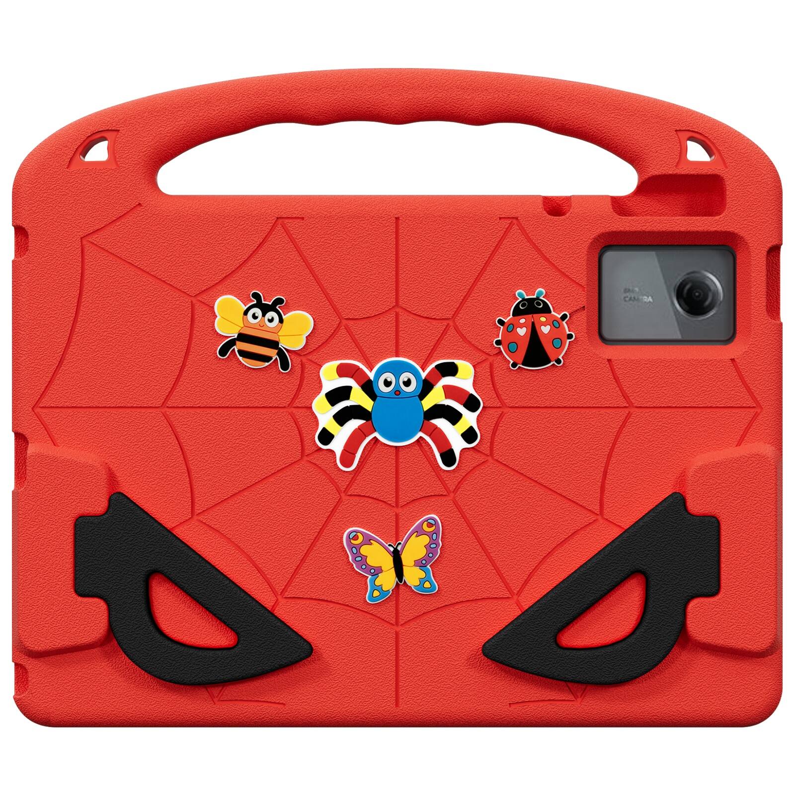 Left. UUCOVER - Kids Case for Lenovo Idea Tab 11 inch (TB336) 2025 / Lenovo K11 Gen 2,Shockproof EVA Case Handle Kickstand Cover - Red/Black.