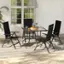 Back. Costway - 2 PCS Patio Folding Chair Outdoor Chairs with Padded Seat, Adjustable Backrest - Black.