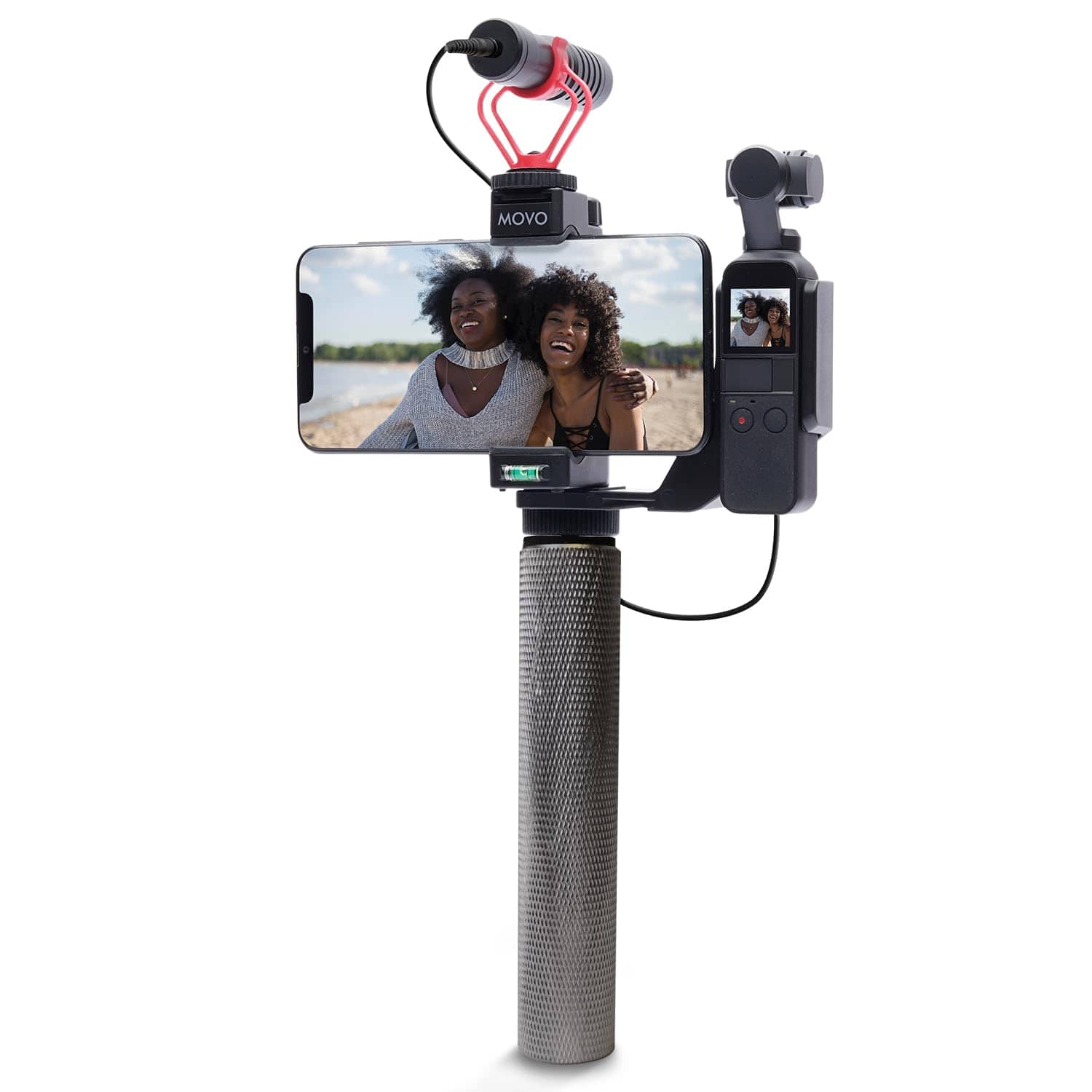 MOVO - OPR-50G Video Rig for DJI OSMO Pocket - Includes Smartphone Mount and Grip Handle