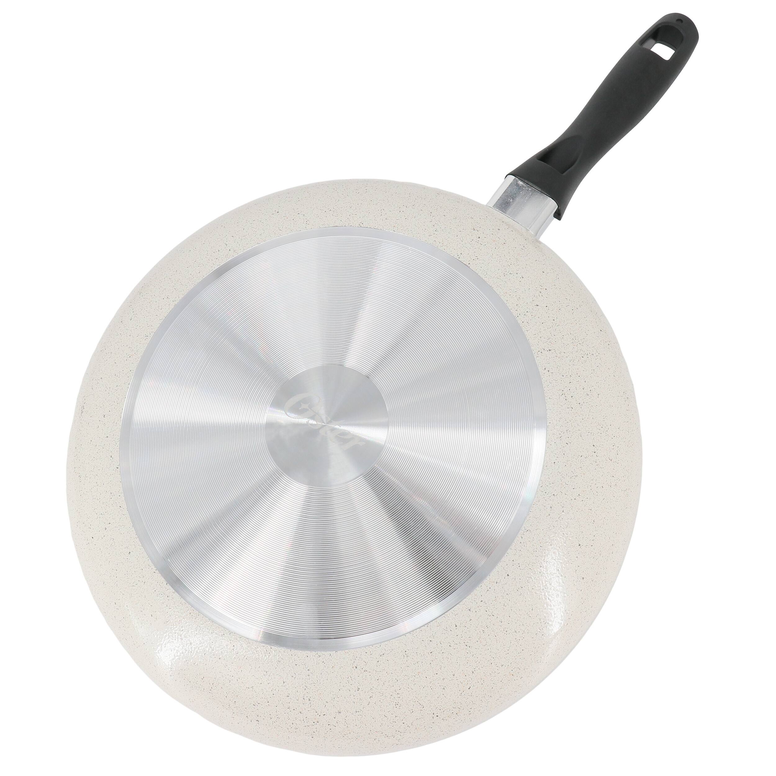 Alt View 3. Oster - Oster Clairborne 12 Inch Round Nonstick Aluminum Frying Pan in Linen - Linen.