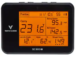 Voice Caddie - SC300i Swing Caddie Portable Golf Launch Monitor with Real Time Shot Data Tracking, Golf Swing Trainer - Black