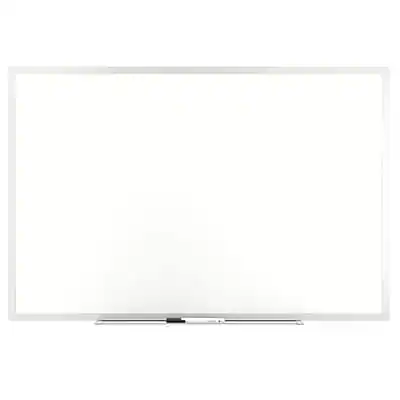 Front. TRU RED - TRU RED™ Melamine Dry Erase Board, Gray Frame, 3' x 2' (TR59355) - Gray.