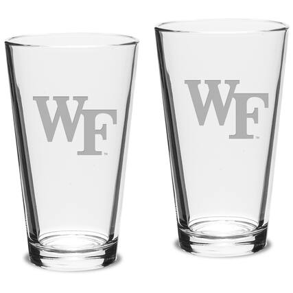 Front. Jardine - Wake Forest Demon Deacons 16oz. 2-Piece Classic Pub Glass Set - Multicolor.