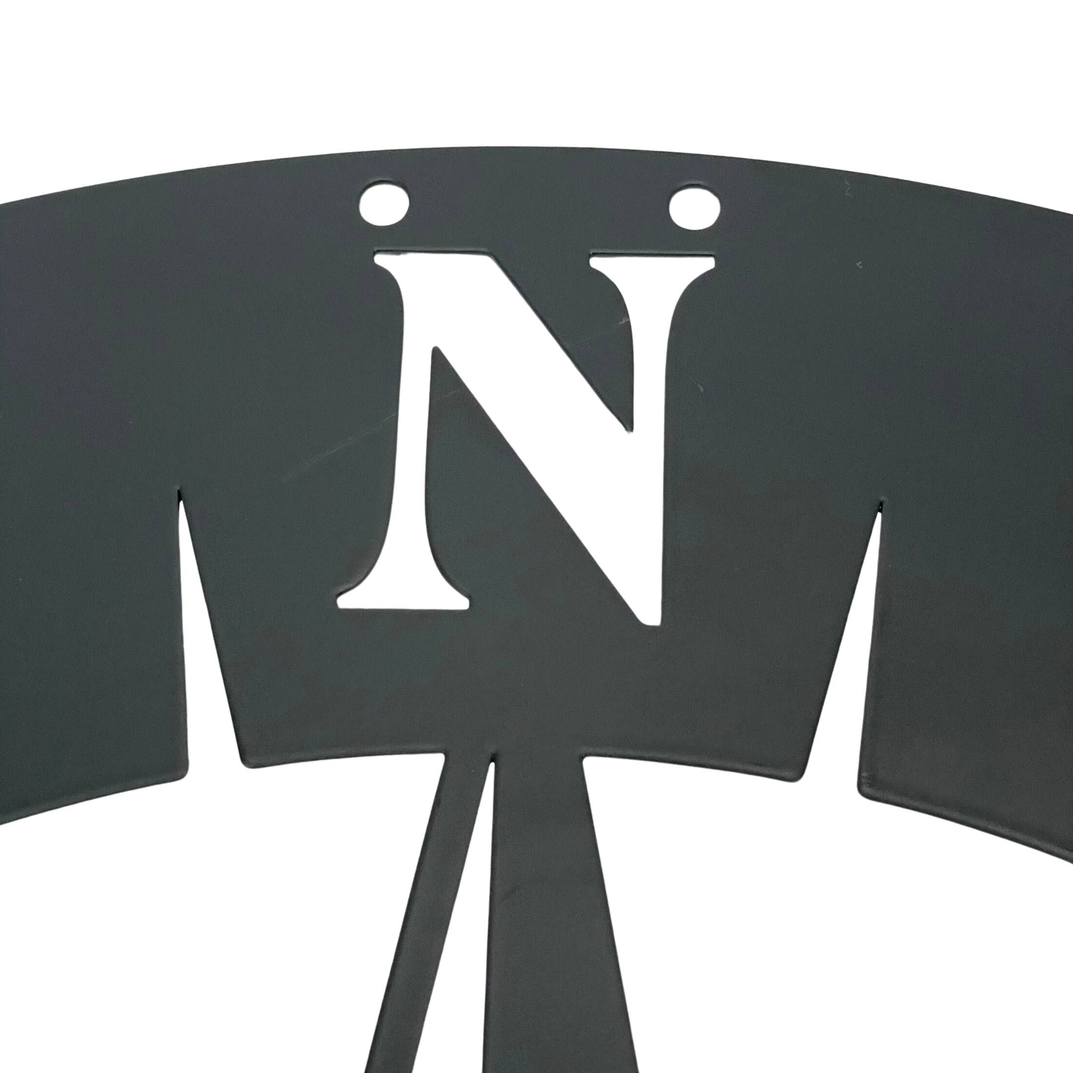 Alt View 2. Chesapeake Bay - Metal Compass Rose Wall Art – 15.5 Inch, Nautical Décor, Home Accent - Black.