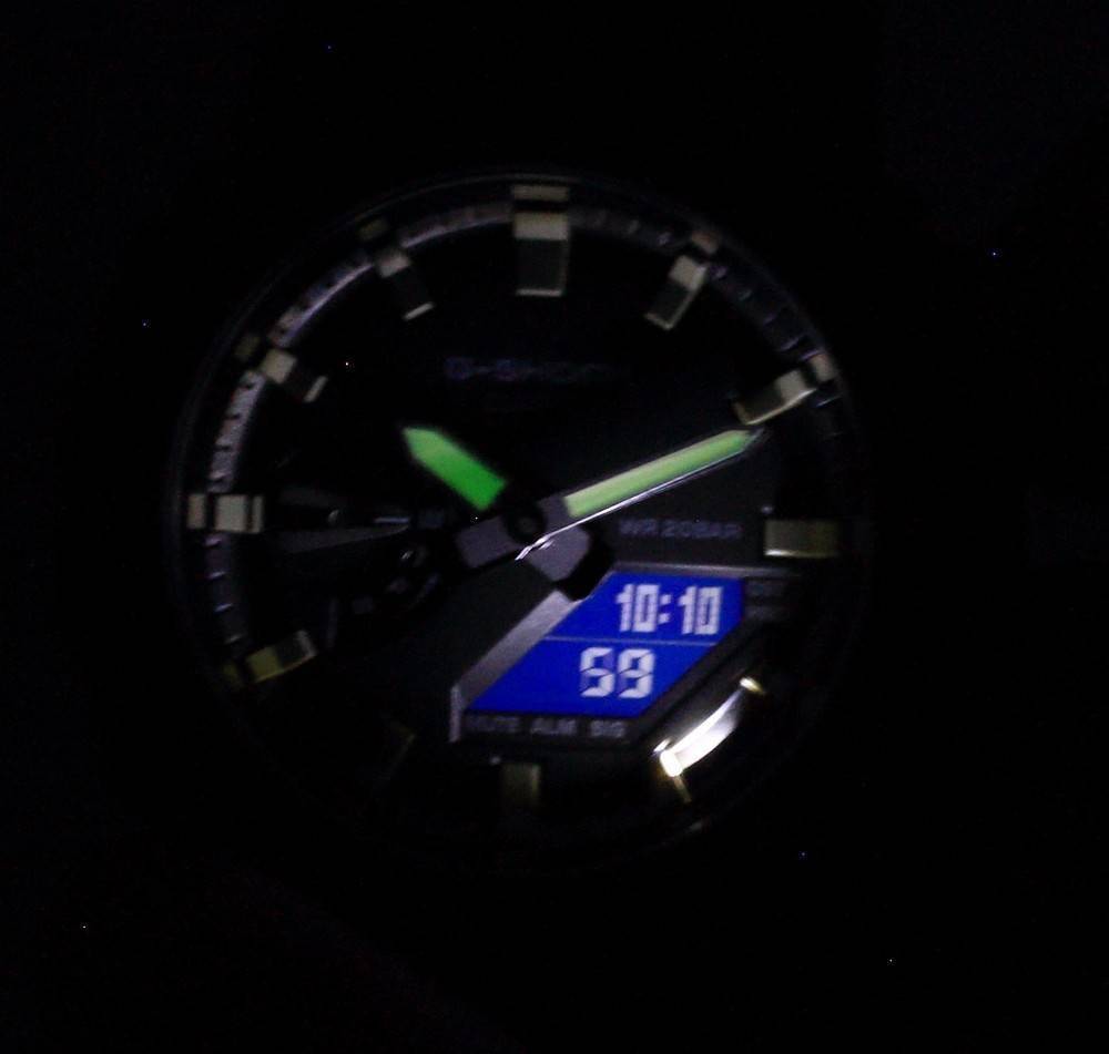 Left. Casio - G-Shock Analog Digital Carbon Core Guard GA-2110SU-3A GA2110SU-3 200M Men's Watch - Black.