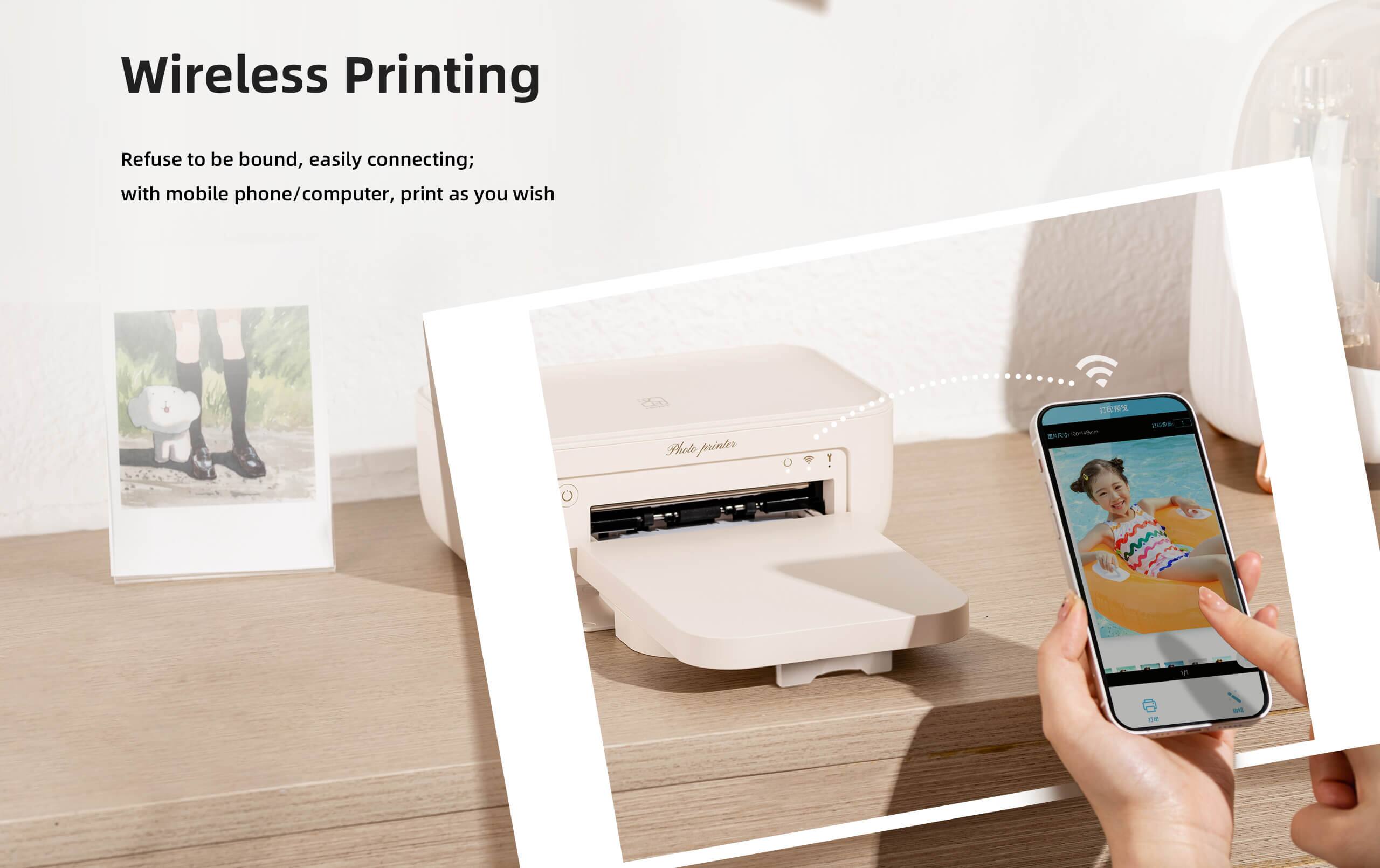 Wireless Printing

Refuse to be bound, easily connecting with mobile phone/computer, print as you wish