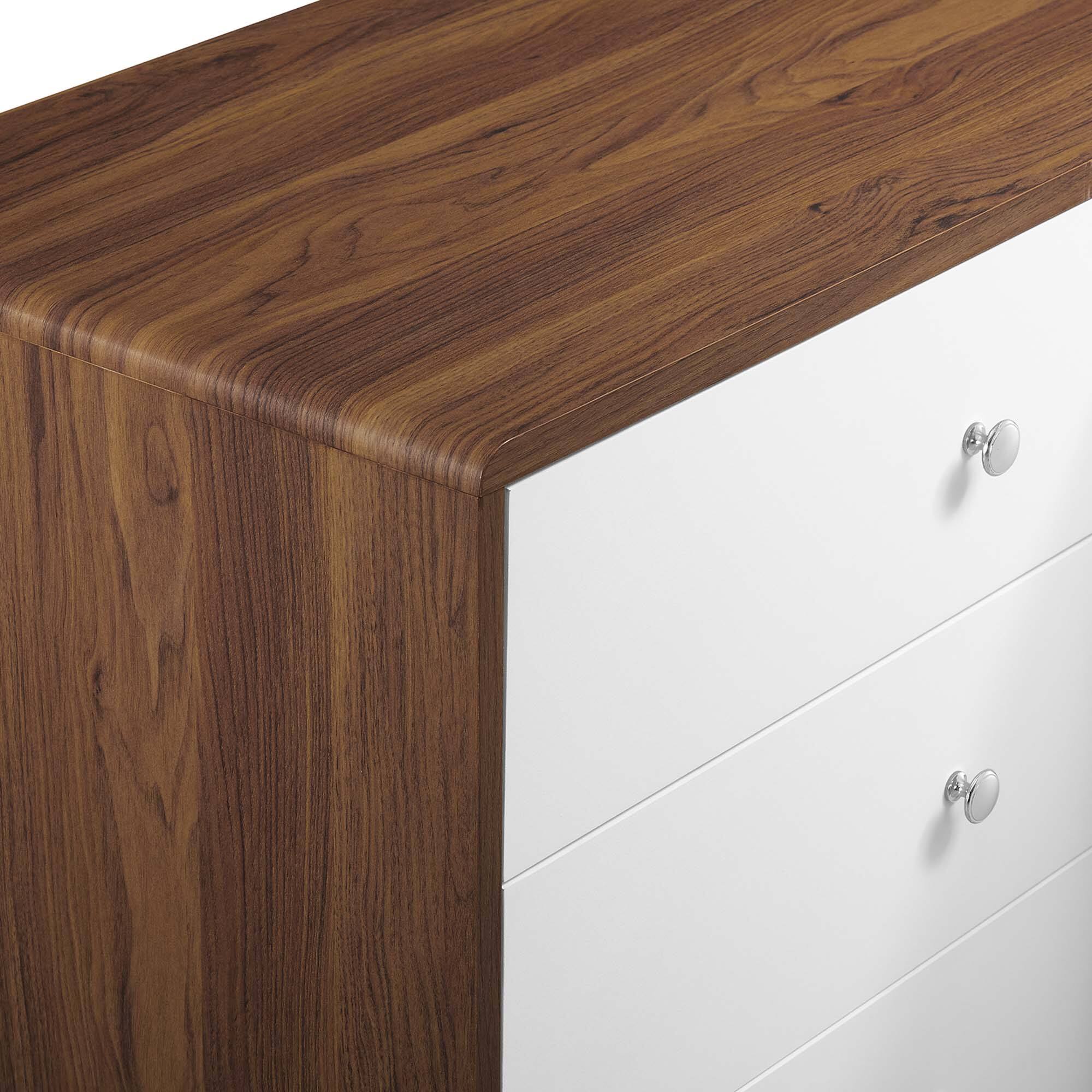 Alt View 4. Modway - Transmit 3-Drawer Chest by Modway - Walnut White.