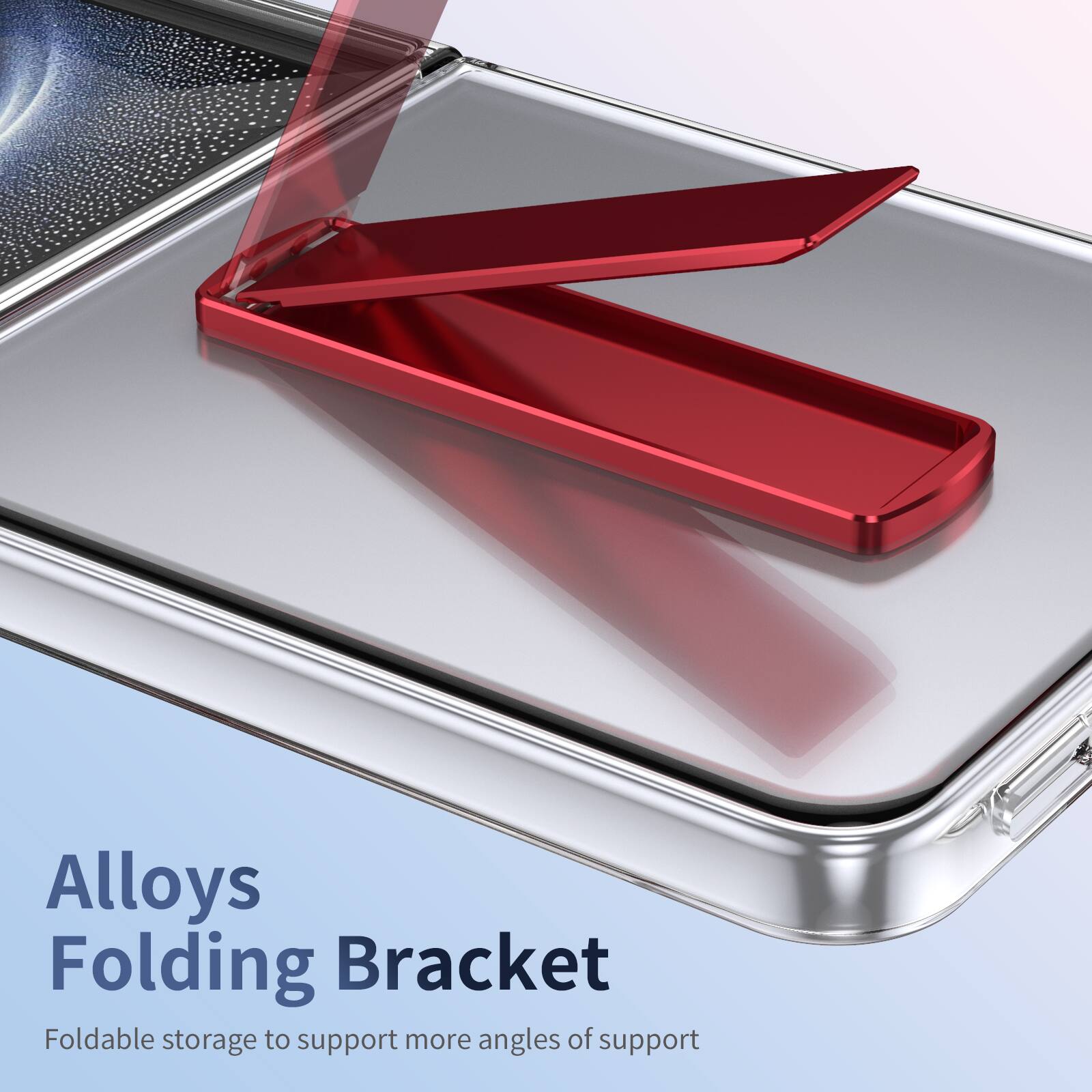 Alloys Folding Bracket  
Foldable storage to support more angles of support