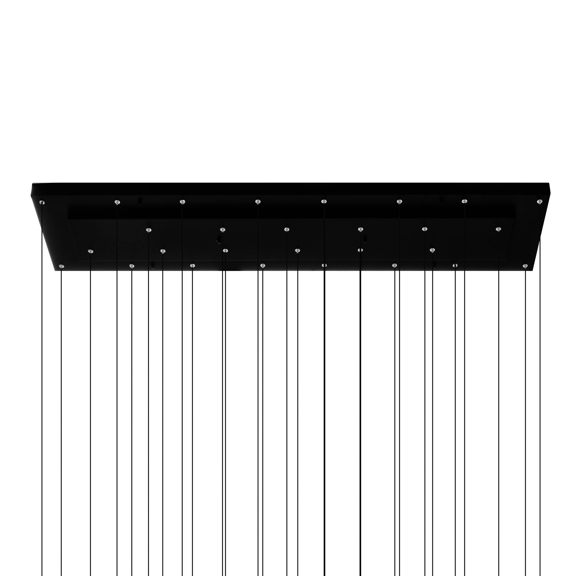 Alt View 3. CWI Lighting - Stagger Integrated LED Black Chandelier - Black.