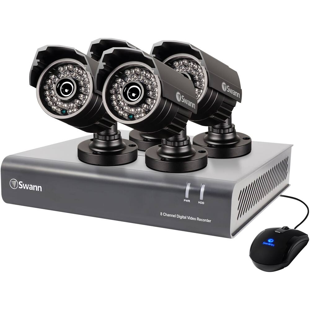 Best Buy Swann 8Channel, 4Camera Outdoor Wired 500GB DVR
