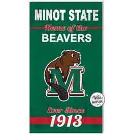 Jardine - Minot State Beavers 11" x 20" Indoor/Outdoor Home Of The Sign - Green