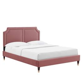Modway - Novi Performance Velvet King Bed - Red