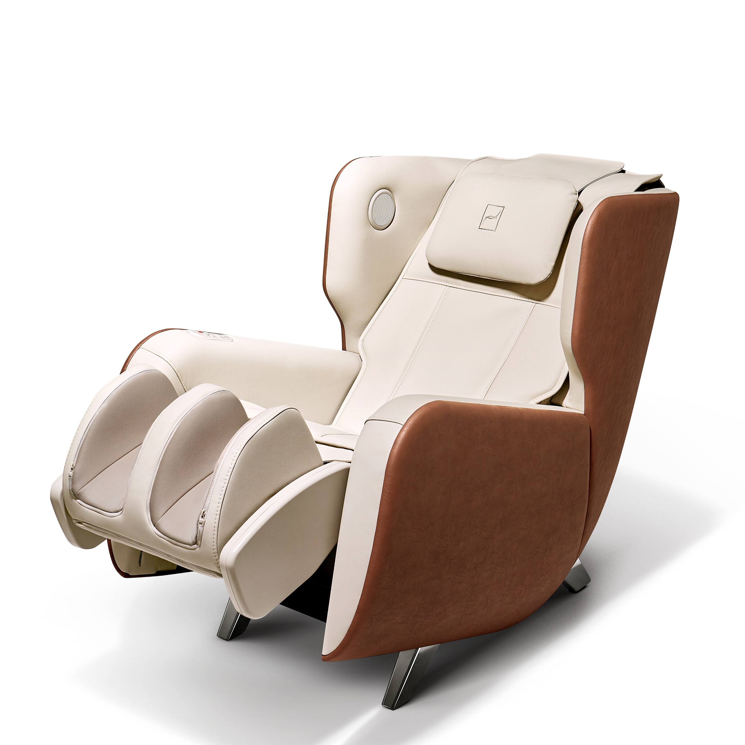 Angle. Bodyfriend - BODYFRIEND FAMILIE RECLINING MASSAGE CHAIR W/ CALF MASSAGE - Beige.