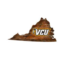 Fan Creations - VCU Rams 23.5" x 23.5" Distressed State with Logo Sign - Multicolor
