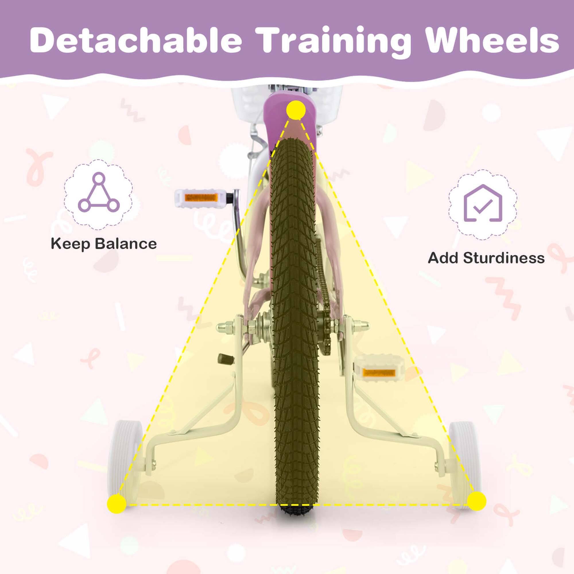 Detachable Training Wheels

Keep Balance

Add Sturdiness