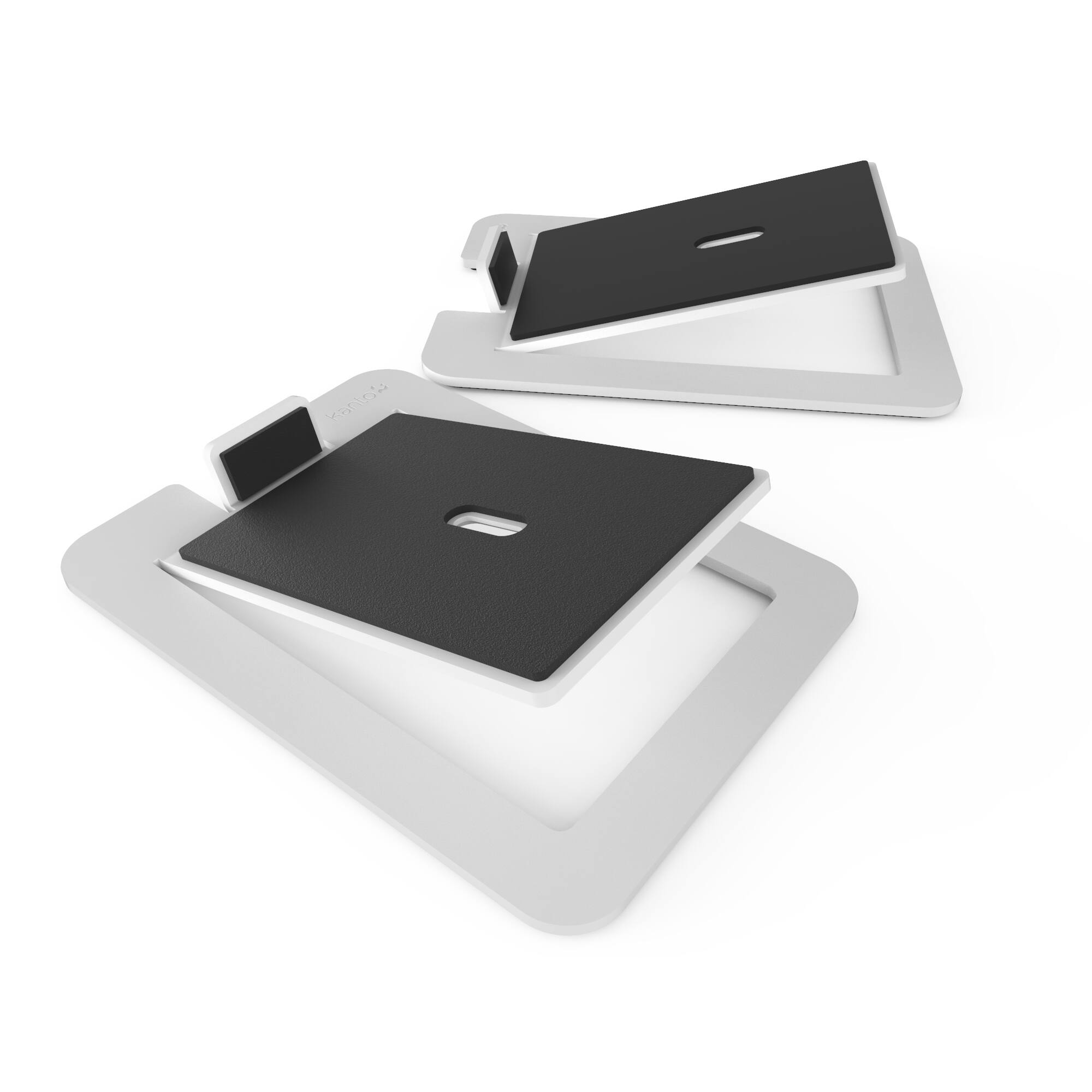 Angle. Kanto - Angled Desktop Speaker Stands for Large Speakers, Pair - White.