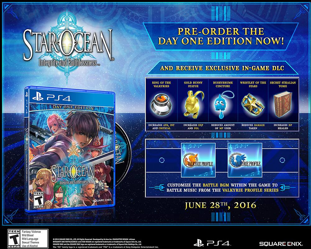 Star Ocean: Integrity and Faithlessness - PlayStation 4