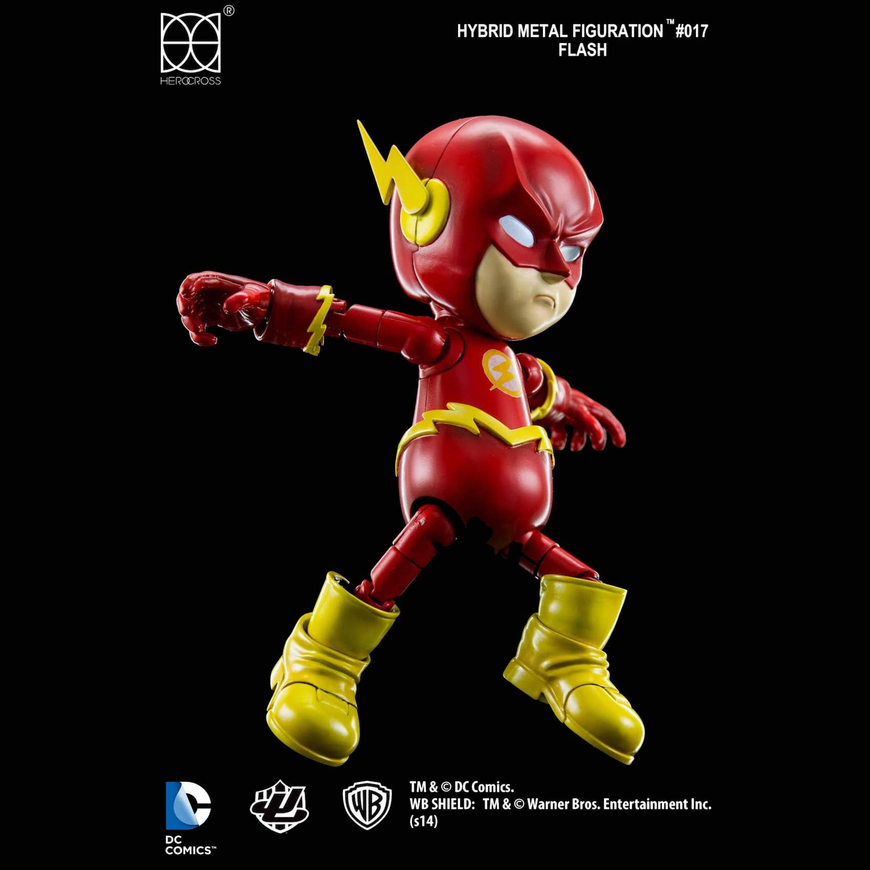 HYBRID METAL FIGURATION™ #017  
FLASH  
HEROCROSS  

DC COMICS™  
WB SHIELD: TM & © Warner Bros. Entertainment Inc.  
(s14)