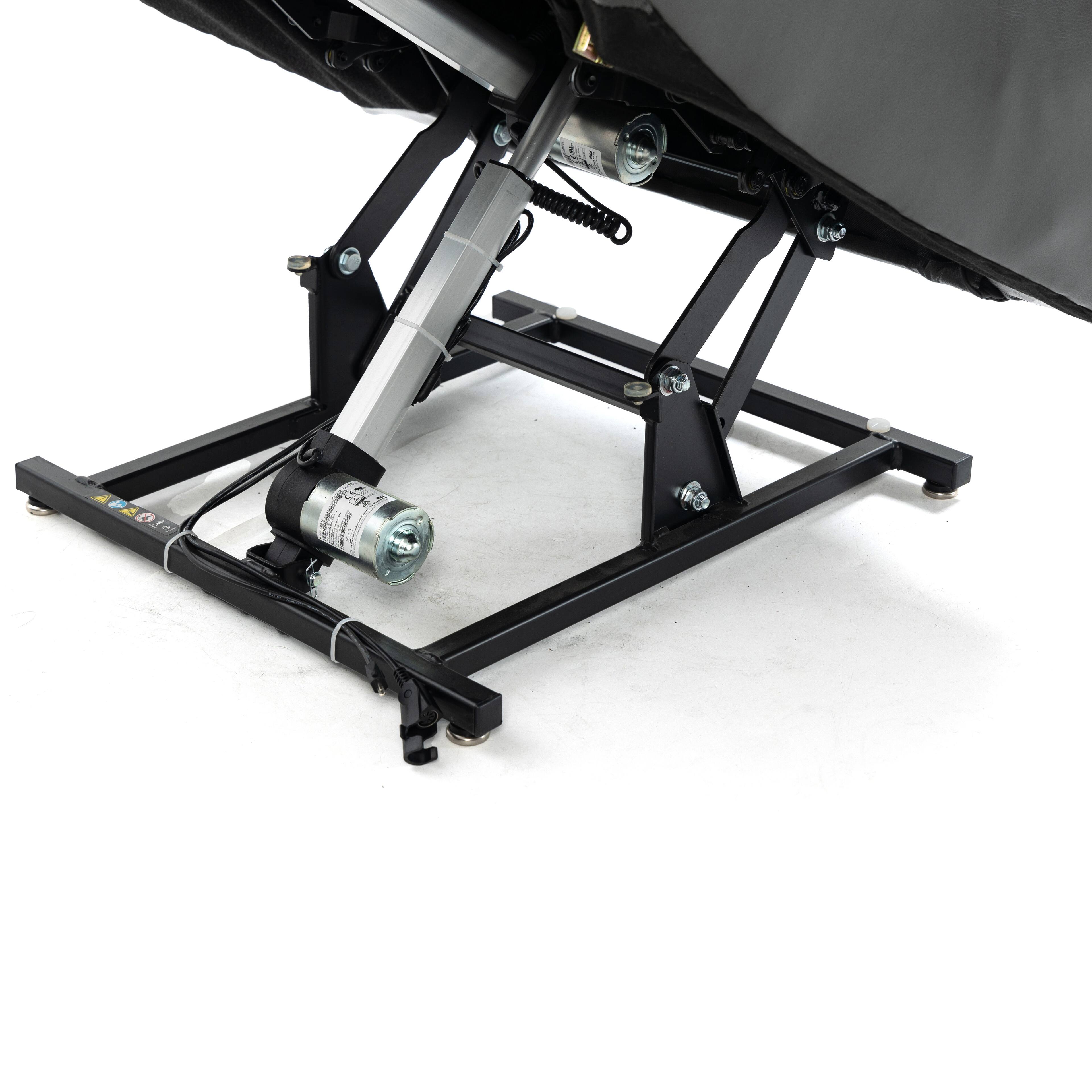 Alt View 3. Boyel Living - Gray Power Lift Recliner Chair Heavy Duty Motion Mechanism with 8 Point Vibration Massage and Lumbar Heating Cup Holders - Beige.