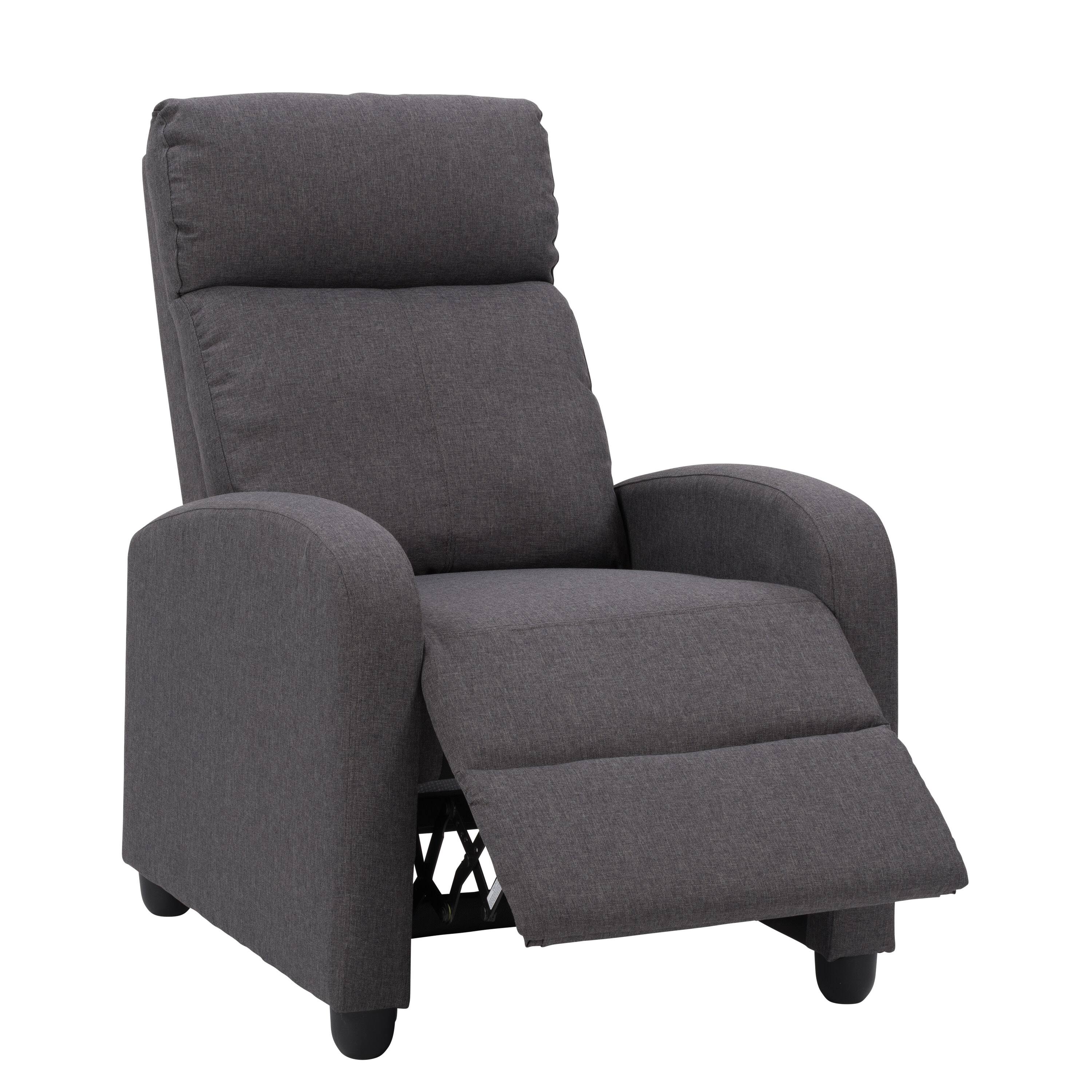 Alt View 12. CorLiving - Oren Fabric Recliner - Dark Grey.